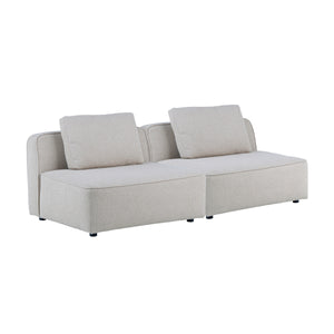 ミリス 1人掛け＋1人掛けソファ #サンドベージュ