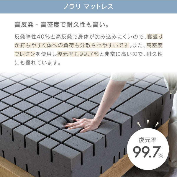 カモミール③ ベッドフレーム ノラリマットレス セット #シングル