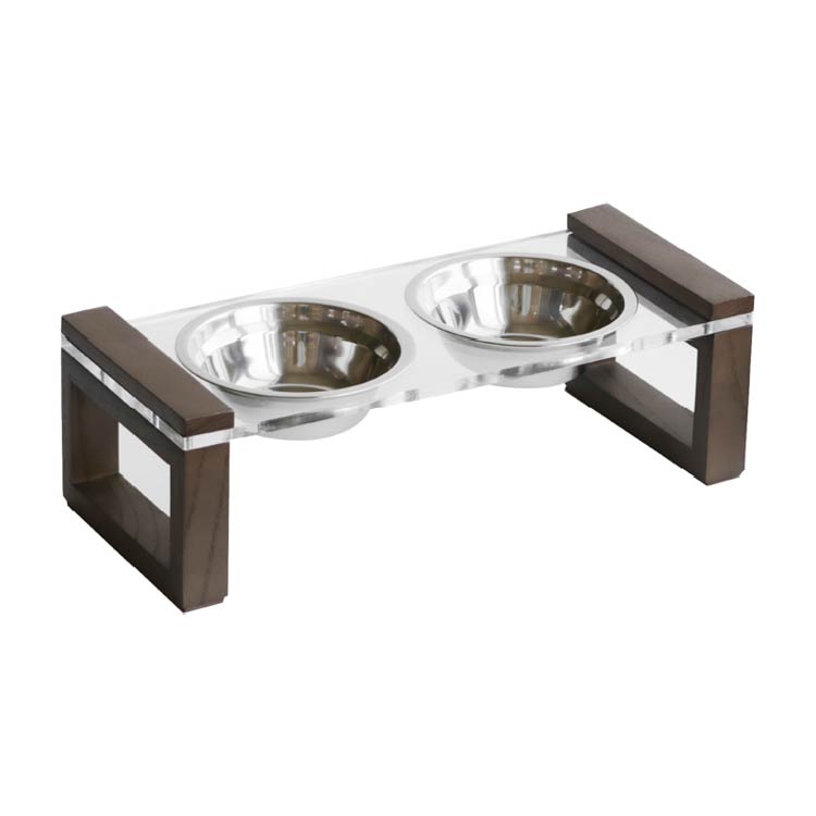 ライム ペット用エサ皿  ブラウン