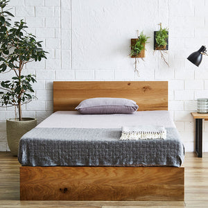 テンショウ ベッドフレーム 無垢 節有 スノコ付 #ウォールナット #シングルサイズ