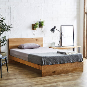 テンショウ ベッドフレーム 無垢 節有 スノコ付 #ウォールナット #シングルサイズ