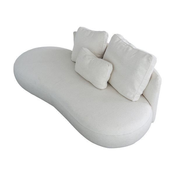 マフィー アームレスソファ 幅199cm #ルーケホワイト #右