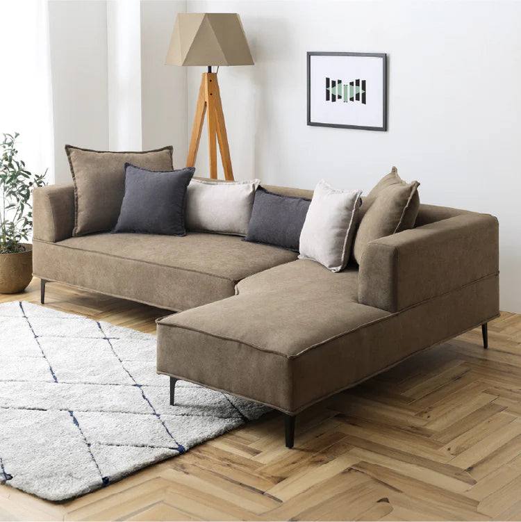 コモル カウチソファ 組み換え クッション付 お掃除ロボット対応 ファブリック