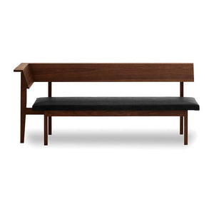 レイキⅡ リビングダイニングベンチ 肘あり #ウォールナット×ブラック #右肘