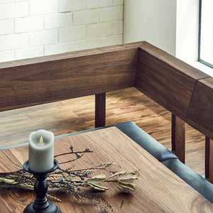 レイキⅡ リビングダイニングベンチ 肘あり #ウォールナット×ブラック #右肘