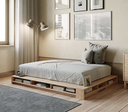 トリシア ベッドフレーム オーク節有