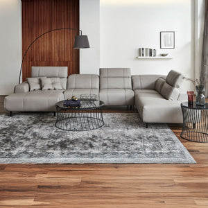 コーナーとシェーズロングを融合させ、豪華さと落ち着きのあるデザインは圧倒的な存在感があります。 #SILT21 スノーホワイト（シルキーレザーテックス） #シルキーレザーテックス