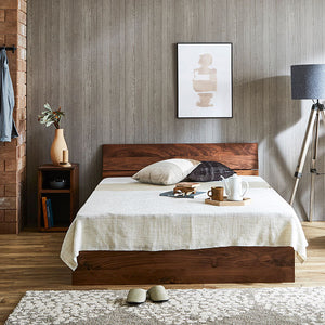 ケイチョウ ベッドフレーム 無垢 節有 スノコ付 #ウォールナット #シングルサイズ