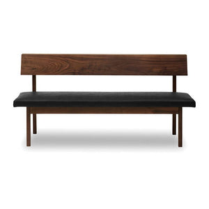 レイキⅡ リビングダイニングベンチ 肘なし #ウォールナット×ブラック #幅150cm