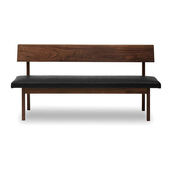 レイキⅡ リビングダイニングベンチ 肘なし #ウォールナット×ブラック #幅150cm