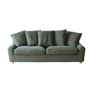 ヌガー 3人掛けソファ 幅200cm #キャンバスグリーン