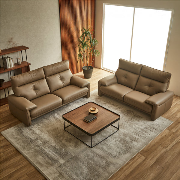 3人掛け＋2.5人掛け / FLT02シャドーグレージュ #FLT02 シャドーグレージュ（ファインレザーテックス）