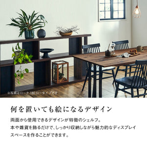 ローナ シェルフ 幅90cm ロータイプ #グレー