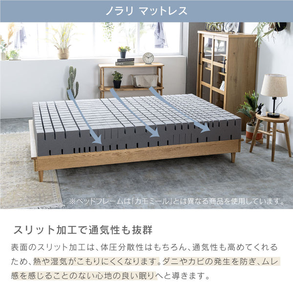 カモミール③ ベッドフレーム ノラリマットレス セット #シングル